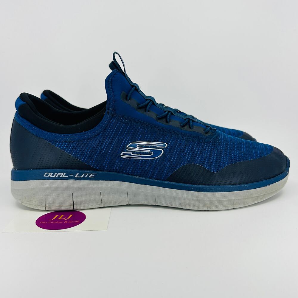 Skechers Men's Synergy 2.0 Turris Navy Blue Slip On Sneakers 52650 Size 10.5